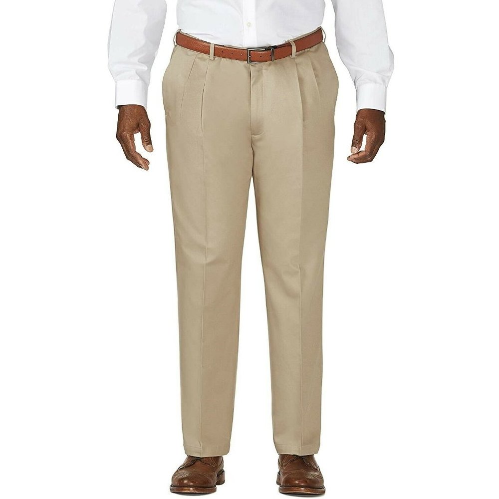 ...Haggar Work to Weekend Classic Fit Pleated Pants